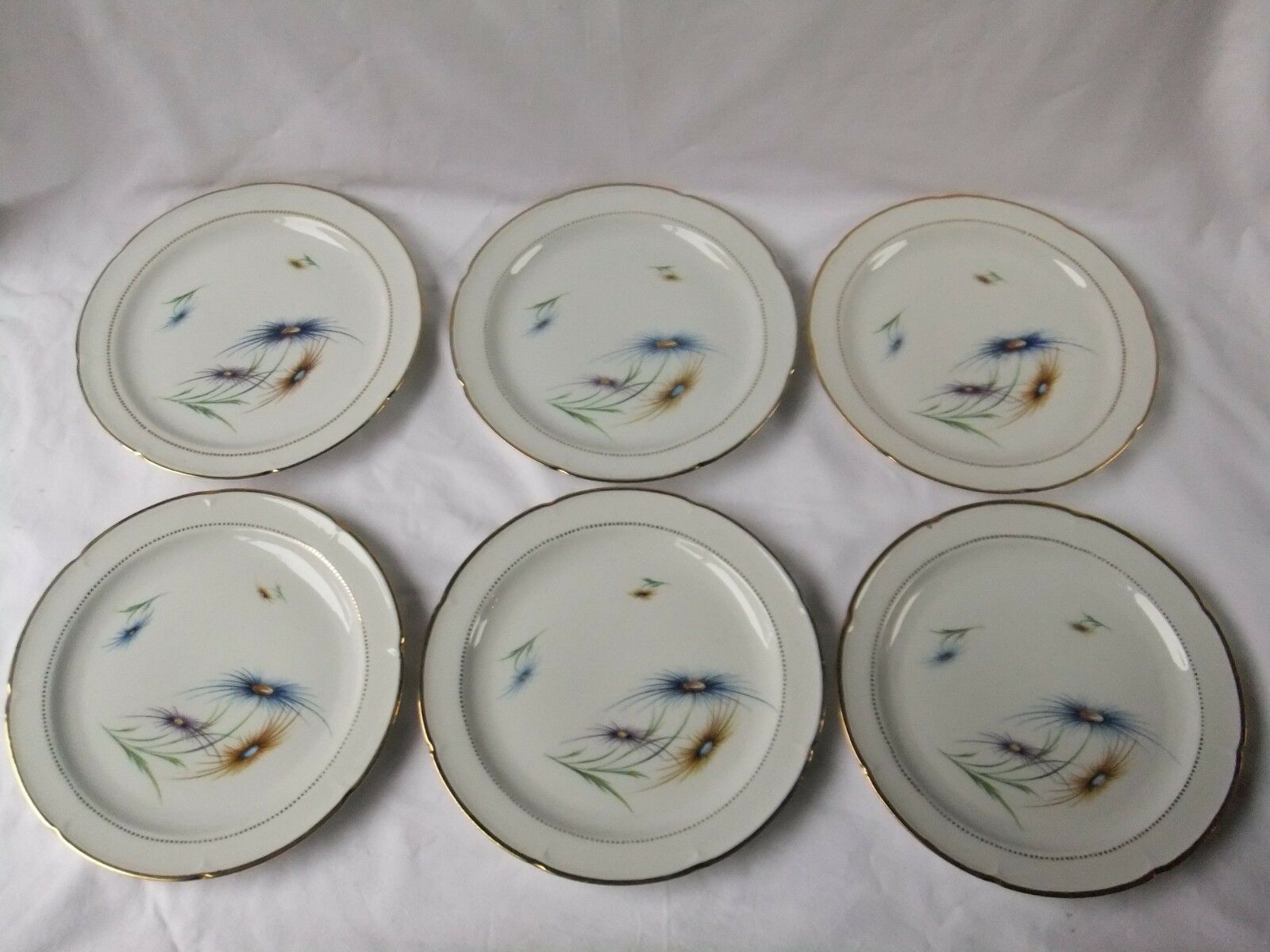 6 Limoge plates service porcelain cover