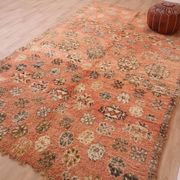 Peach Vintage Moroccan Rug 180 x 305 cm, Berber Wool Rug, Handmade Boho Rug
