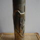 Brass vase socket engraved art trenches