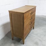 Scandinavian chest of drawers 1960 light oak clean and solid