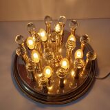 Brass plafond with Swarovski crystals, 1970s