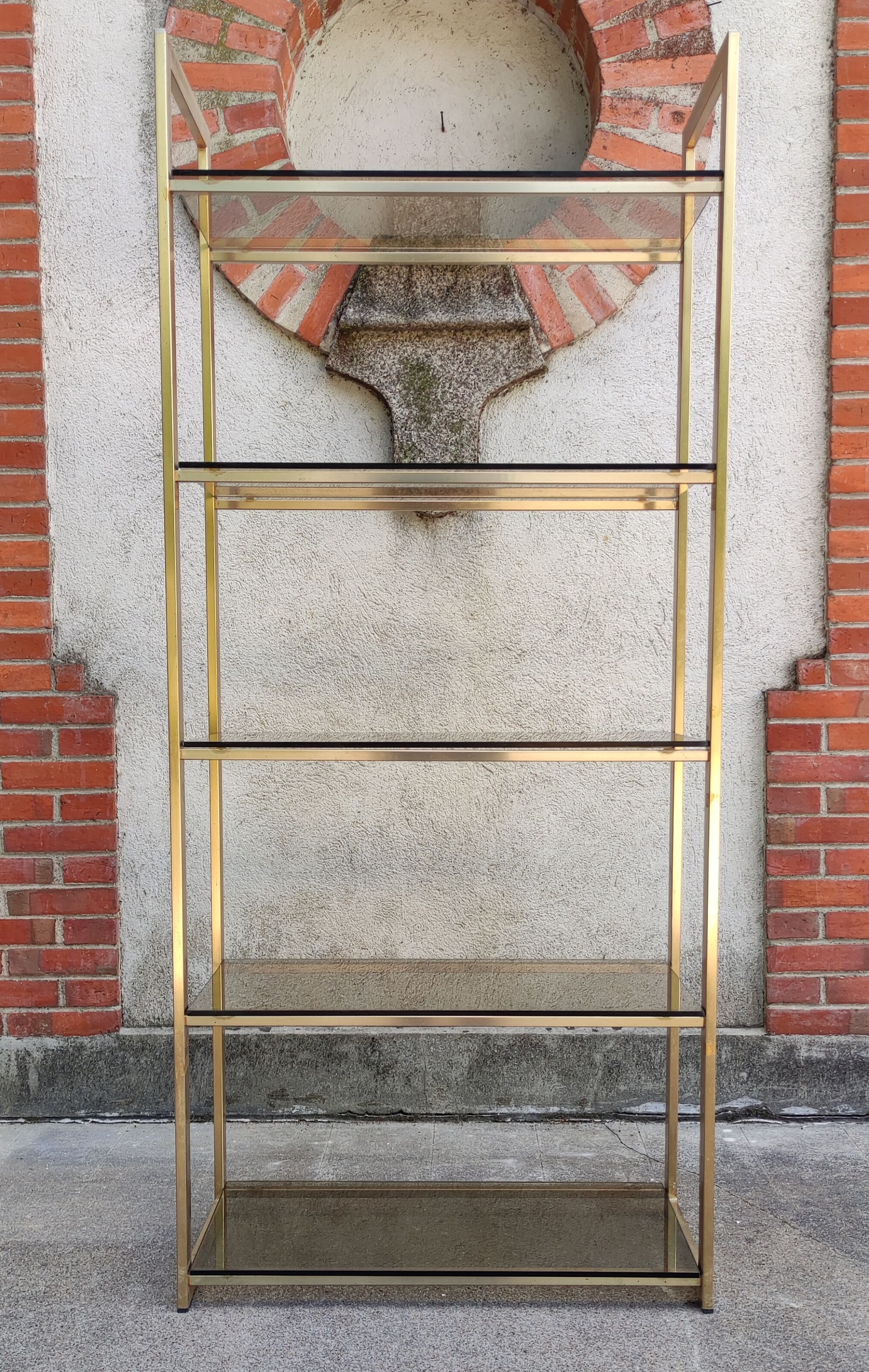 Vintage gold metal shelf