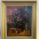Painting, still life with lilacs, bouquet of flowers