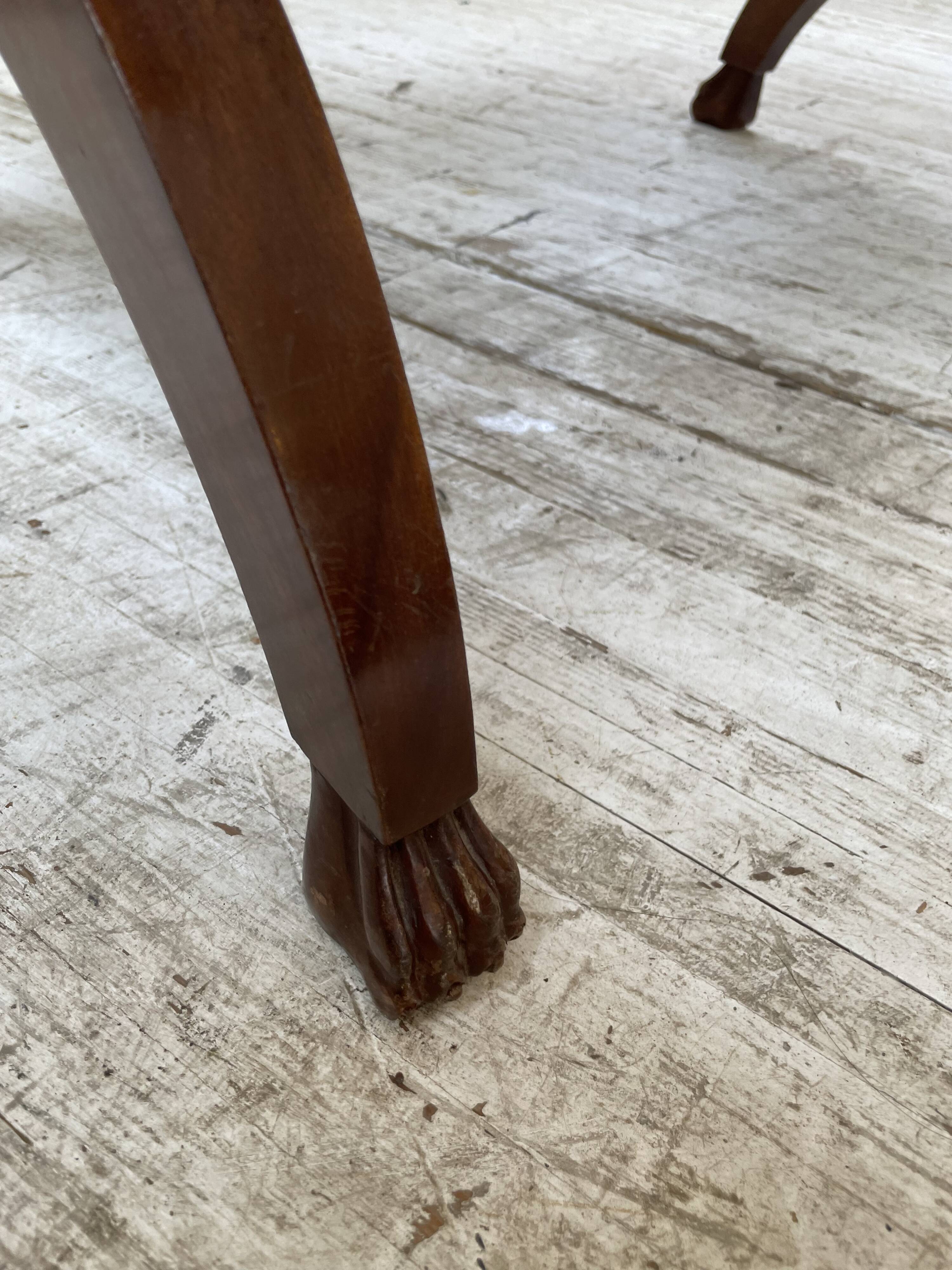 Empire style marble and mahogany coffee table