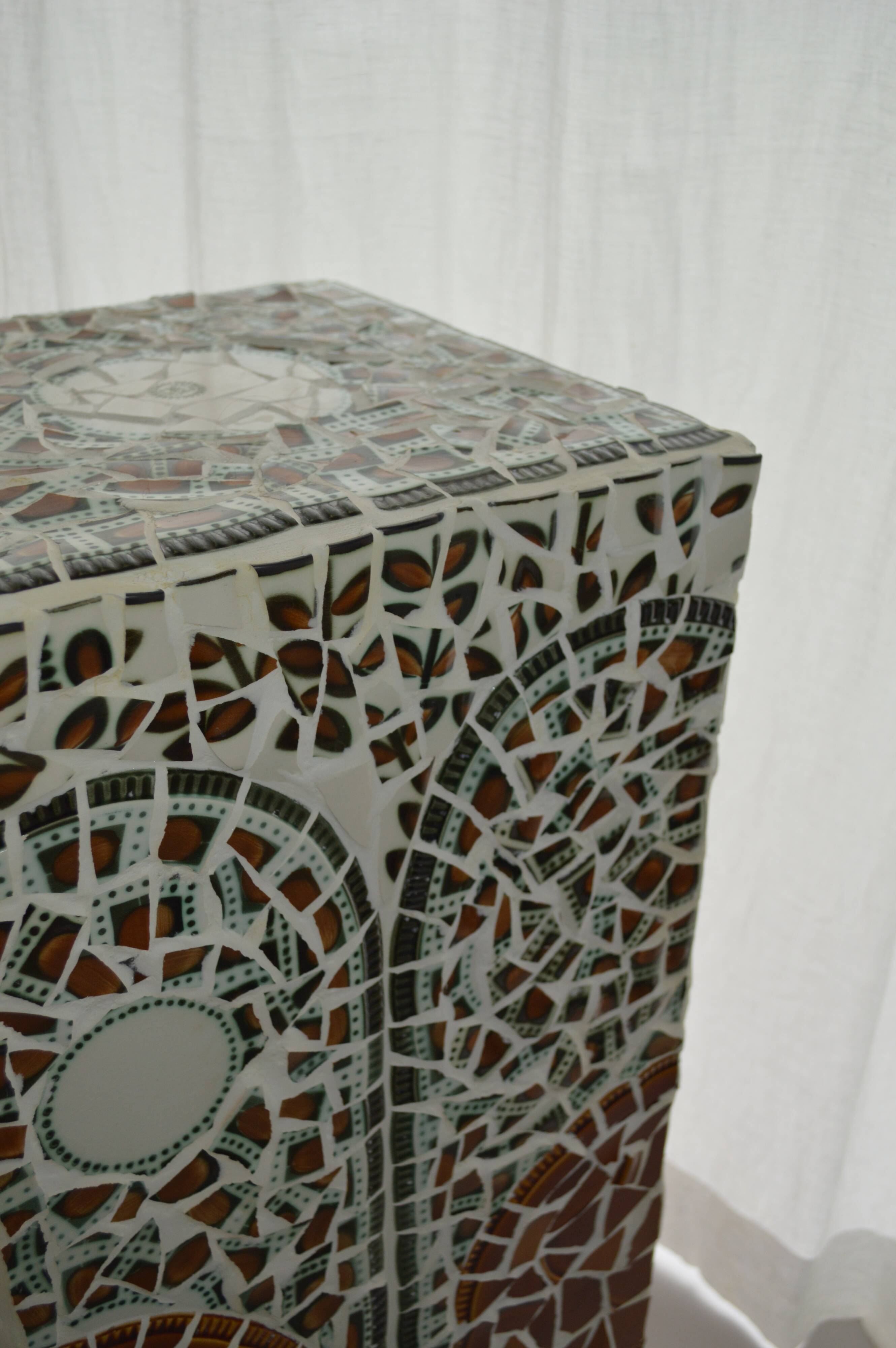 Mosaic column stele from the 1970s