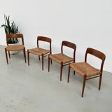 Model 75 straw chairs Niels O. Moller 1950