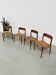 Chaises modèle 75 paille Niels O. Moller 1950