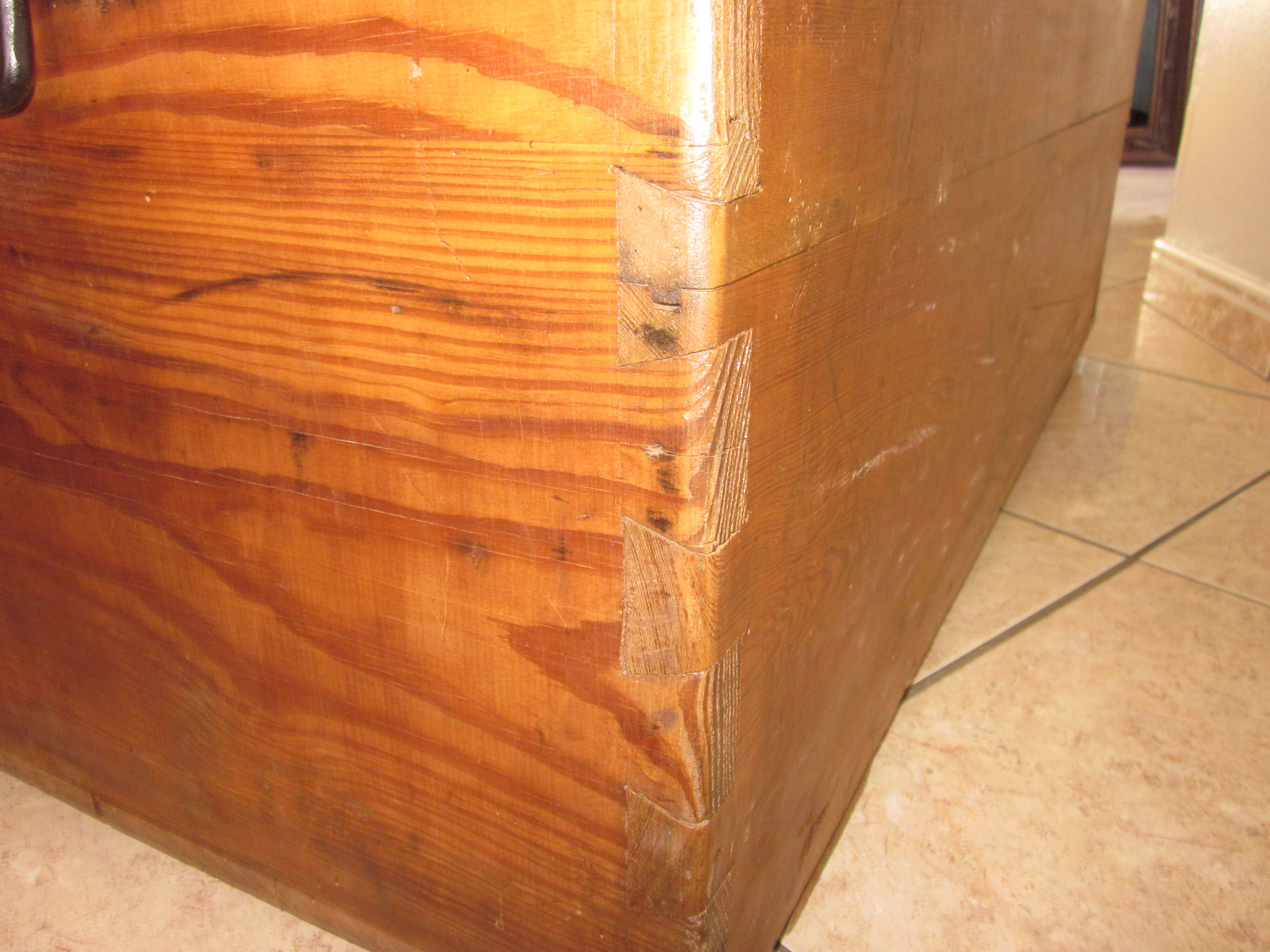 Old solid wooden chest