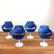Suite of 4 armchairs feet tulip 1960s