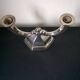Art Deco silver metal candle holder - candlestick