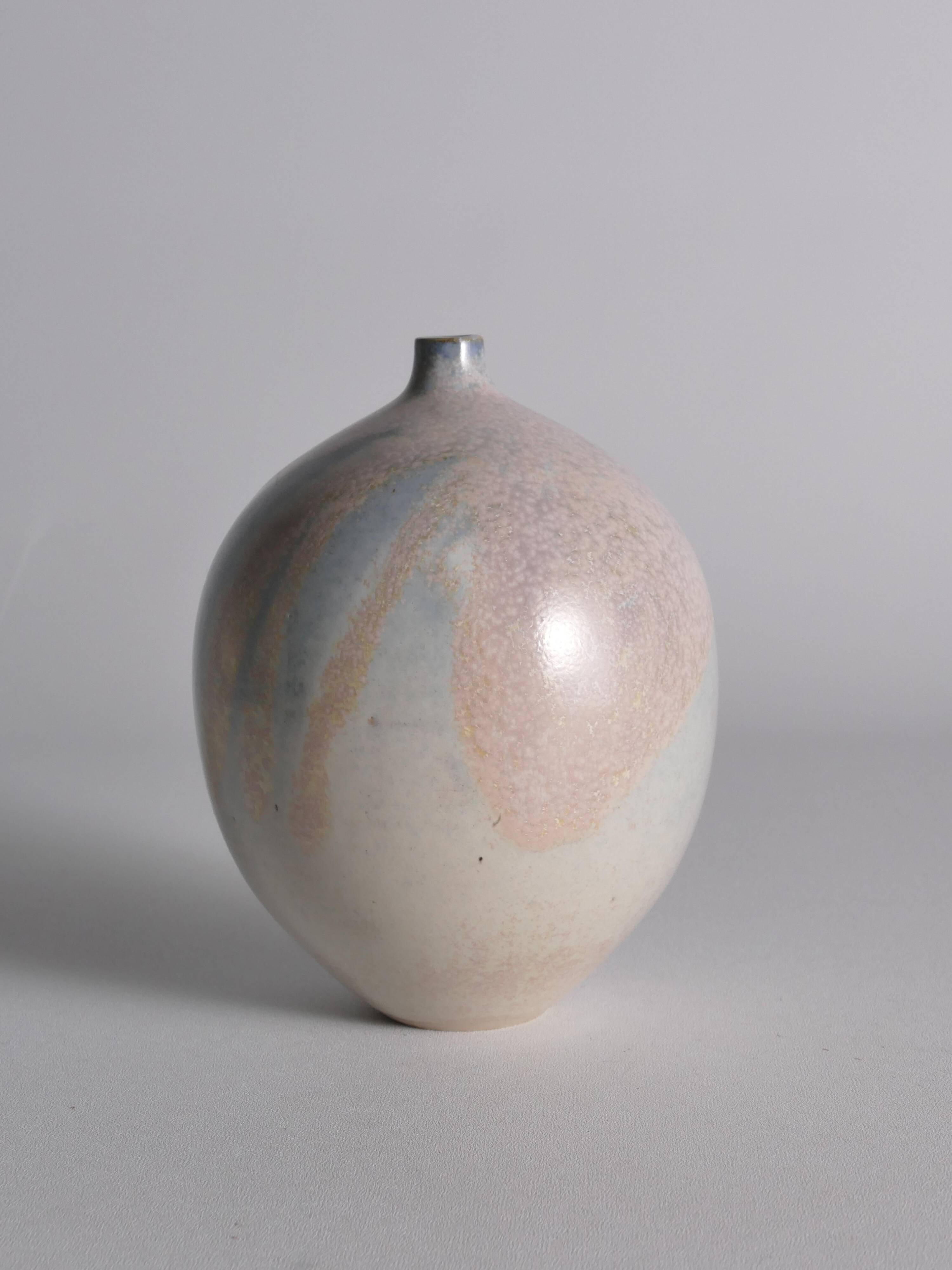 Vase en grès unique Bo Scullman, moderne scandinave, fin du 20e siècle