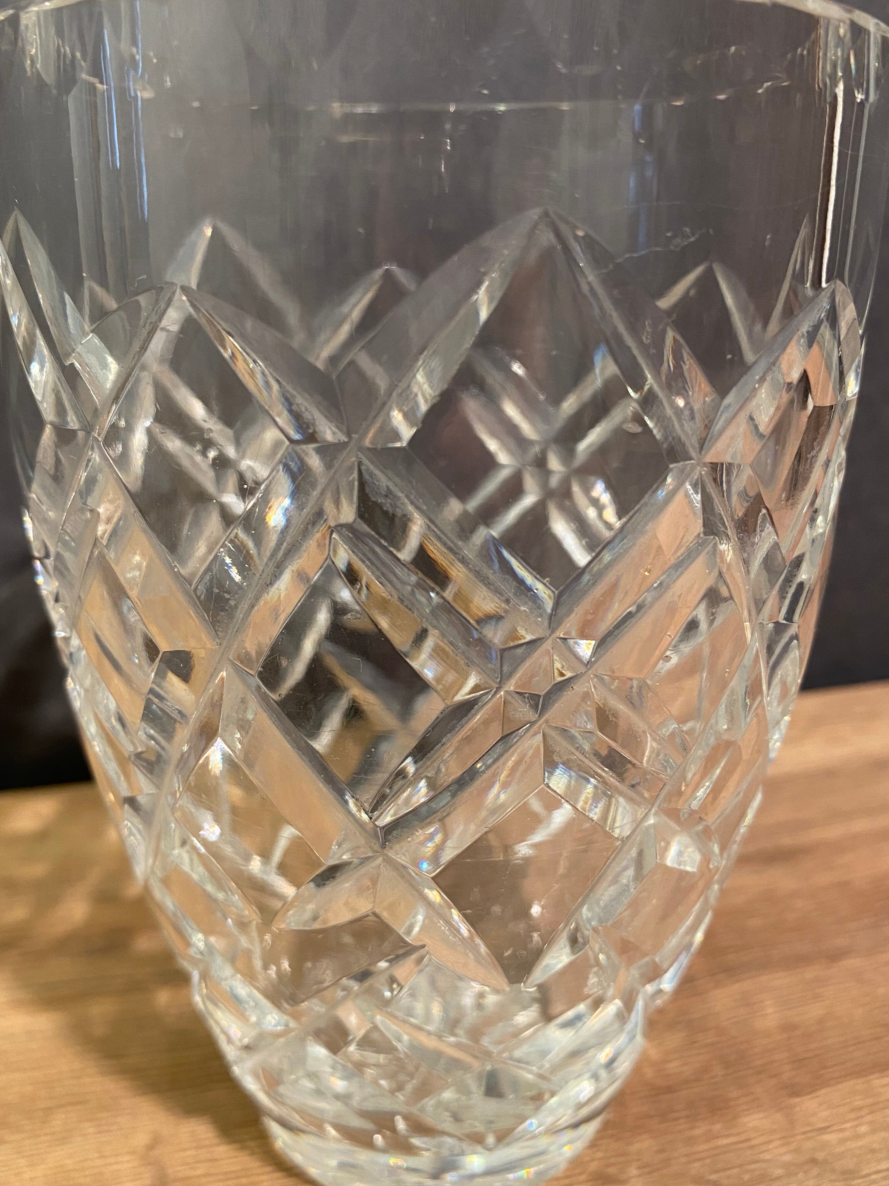 Carved crystal vase, Saint Louis, Baccarat, Bohemia