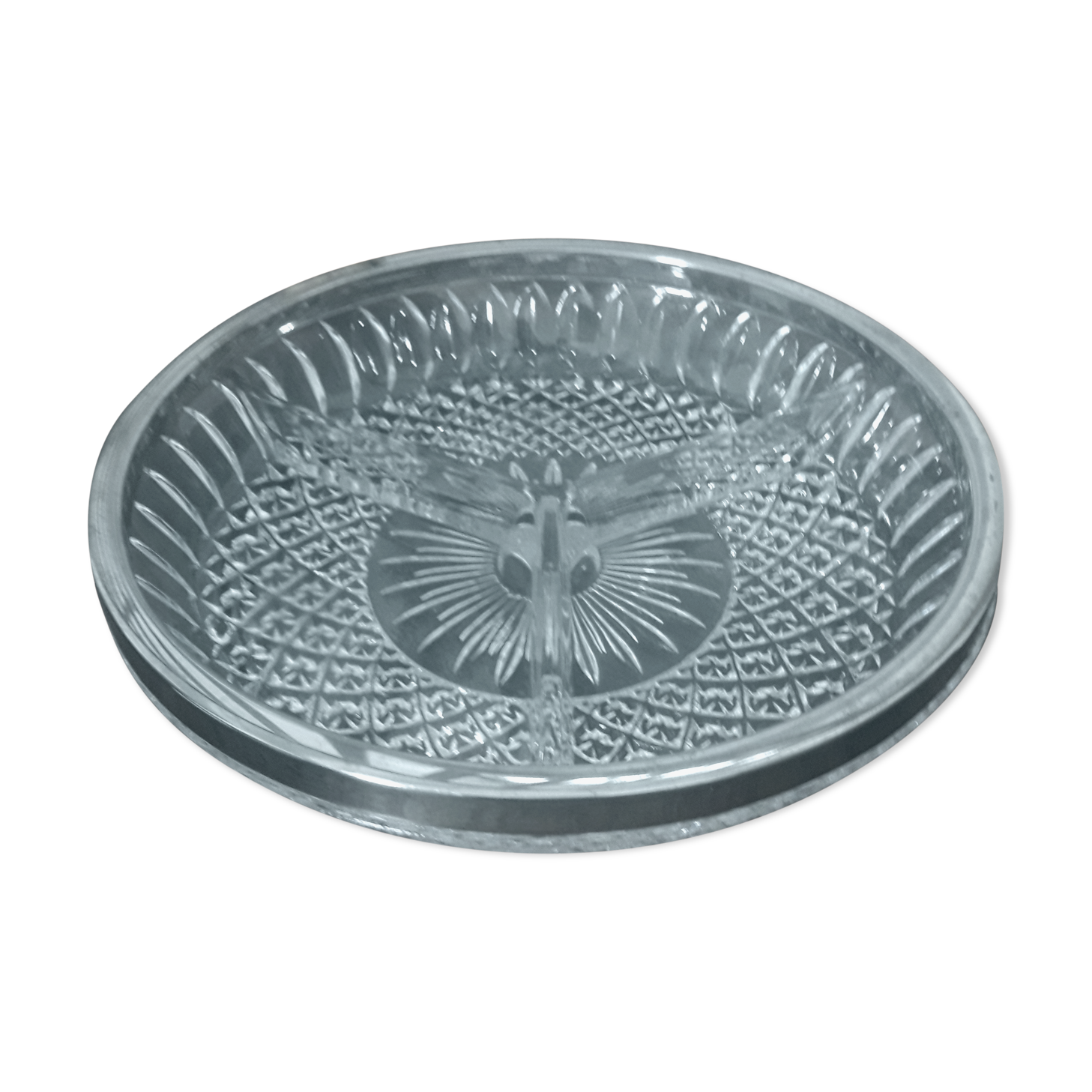 Round glass aperitif dish