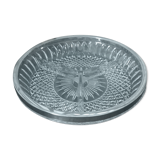 Plat rond à apéritif en verre