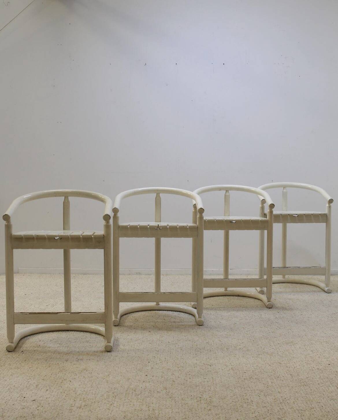 Série de 4 tabourets de bar Allmilmö, Allemagne, 1980