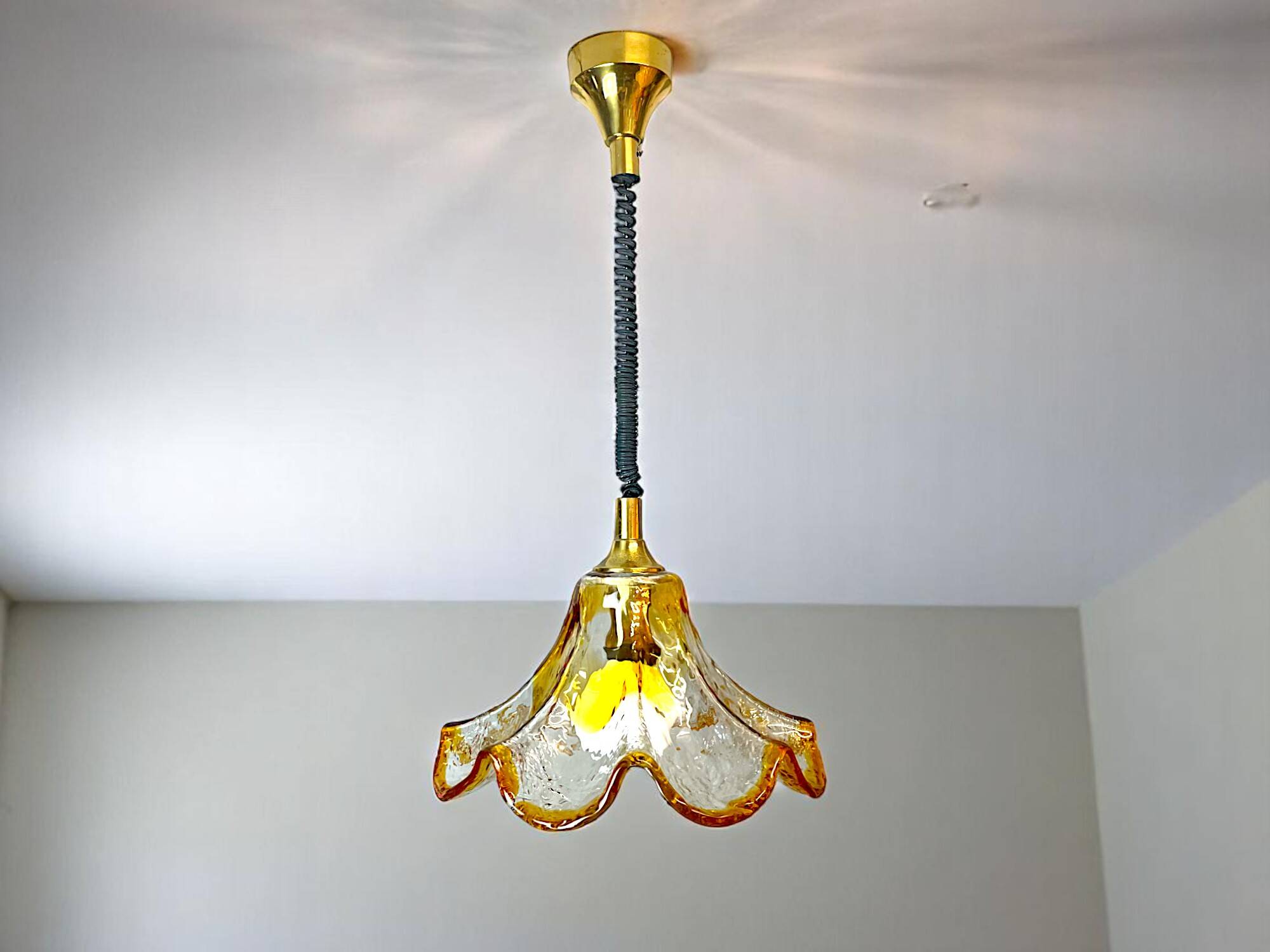 Murano glass pull down hanging light