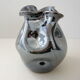 Vintage vase black iridescent 1950