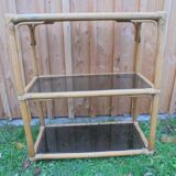 Rattan furniture, smoked shelf
