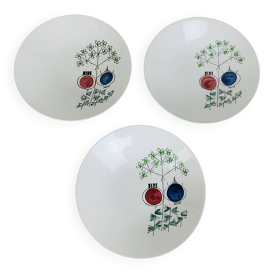 3 plats/coupes/bols Pomona par Marianne Westman pour Rörstrand Sweden