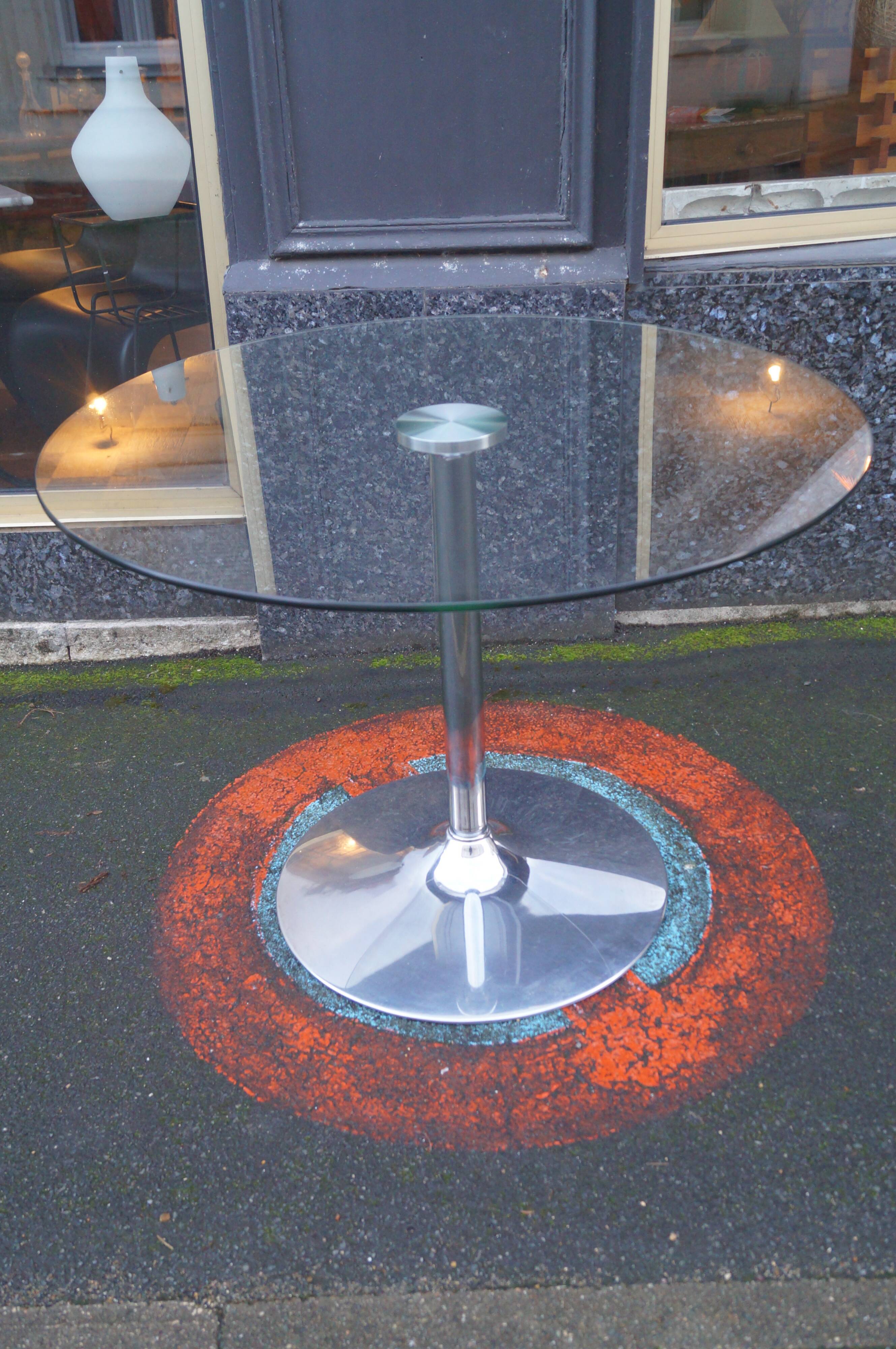 Design table base chrome tulip