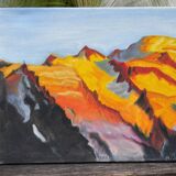 Sunny mountain painting
