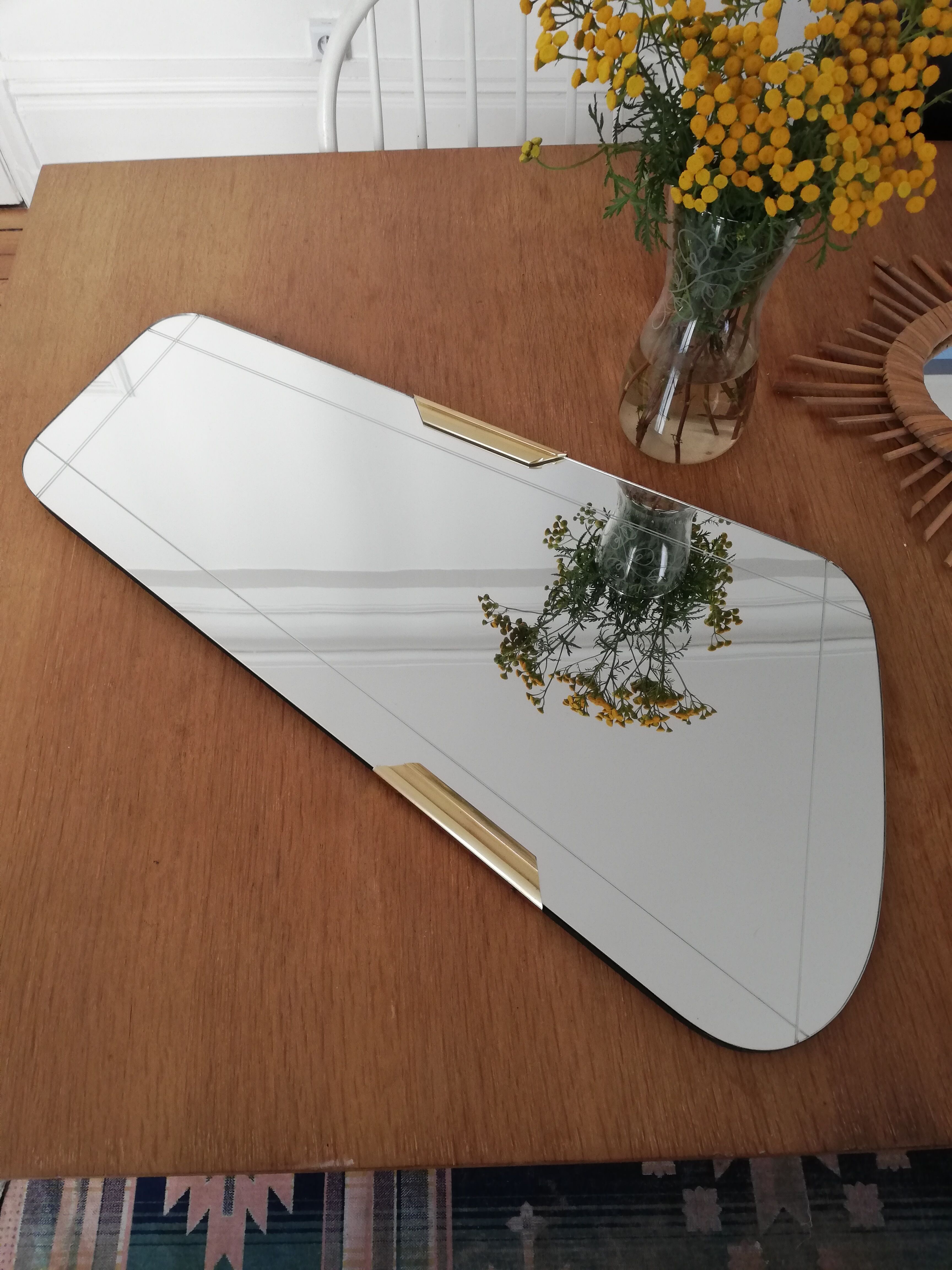 Mirror free shape 70s - 33x76cm