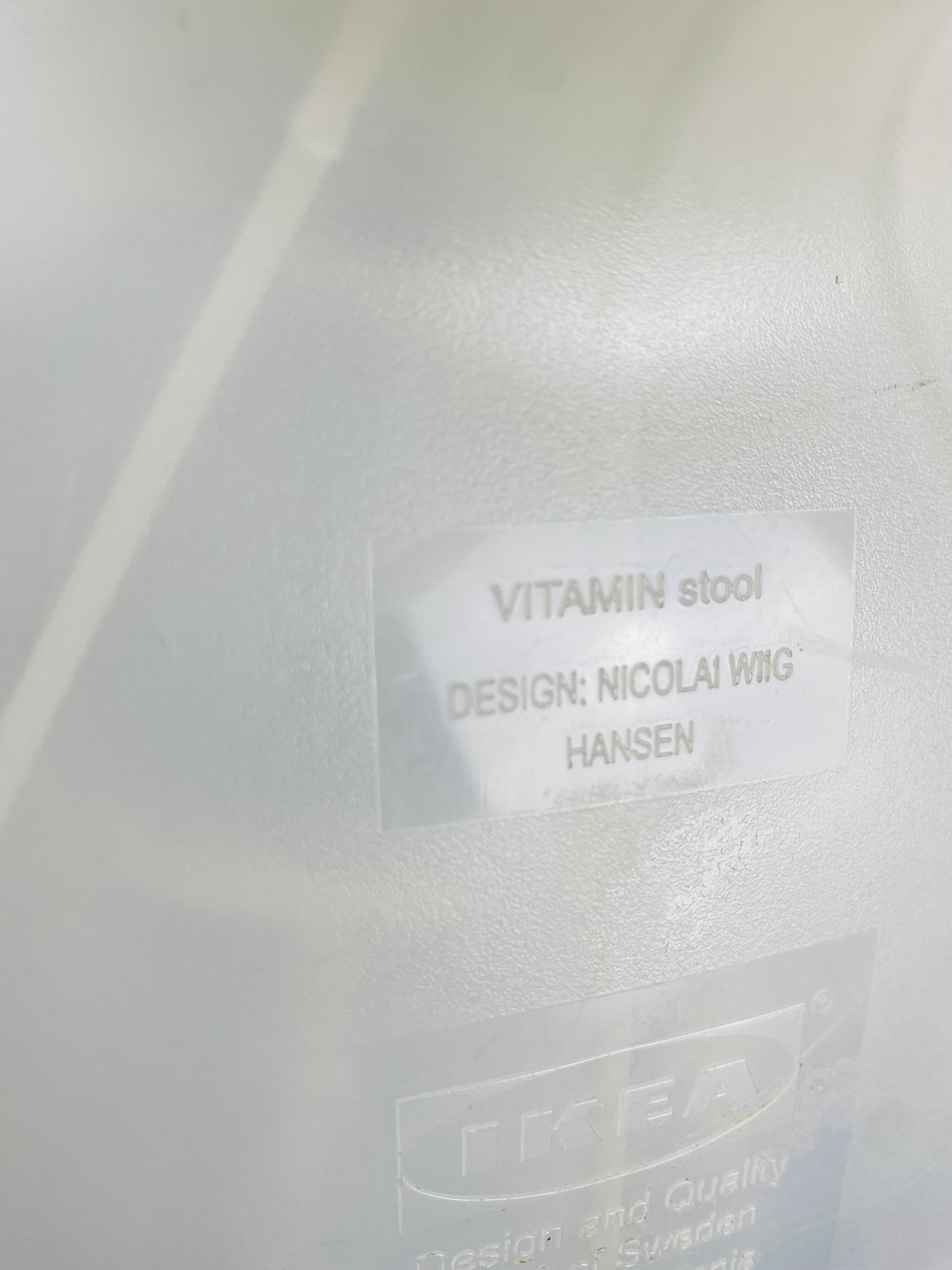 Tabouret Vitamin par Nicholai Wiig-Hansen pour Ikea 1990