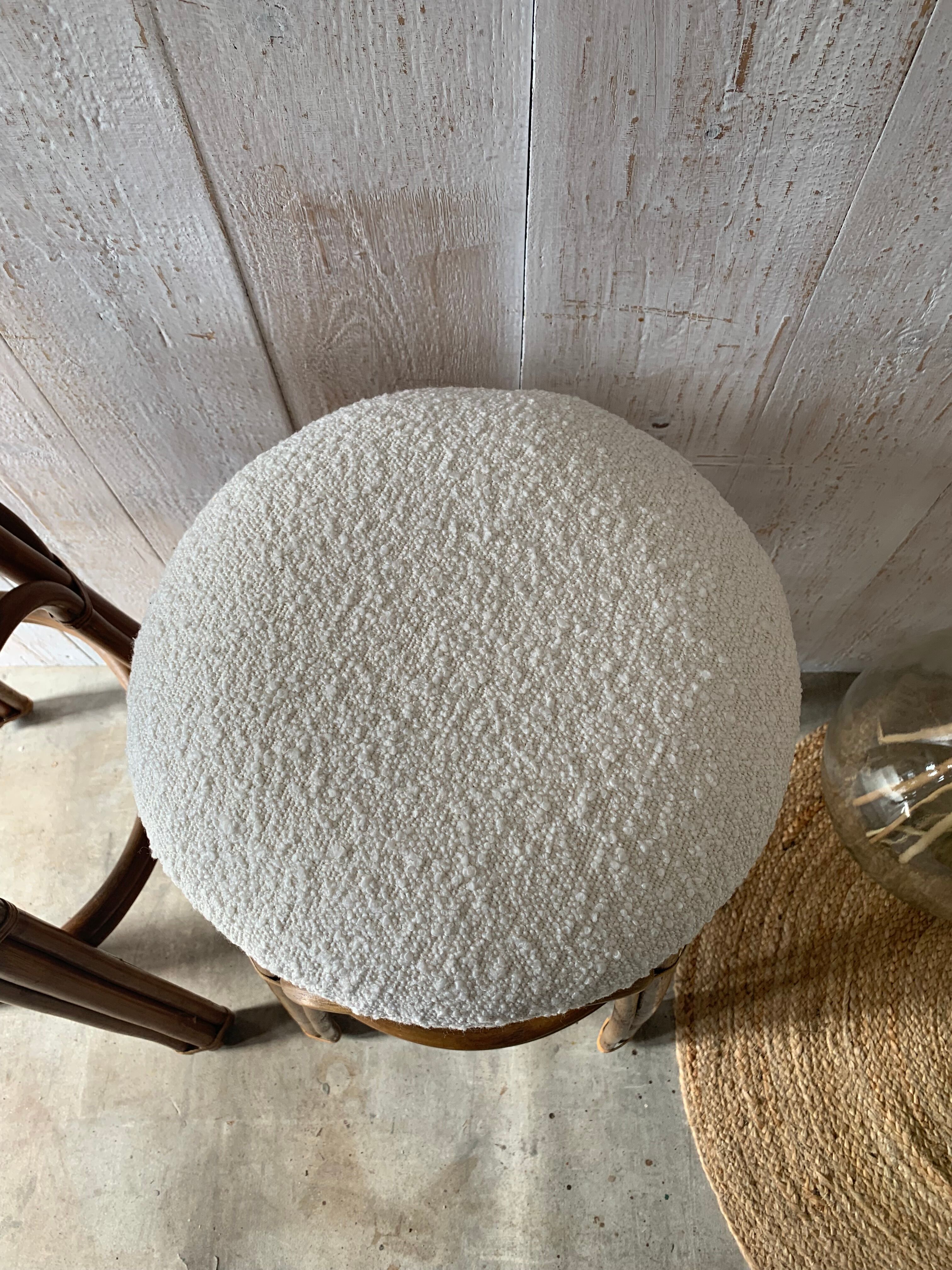 Pair of rattan stools