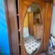 Oval mirror wardrobe