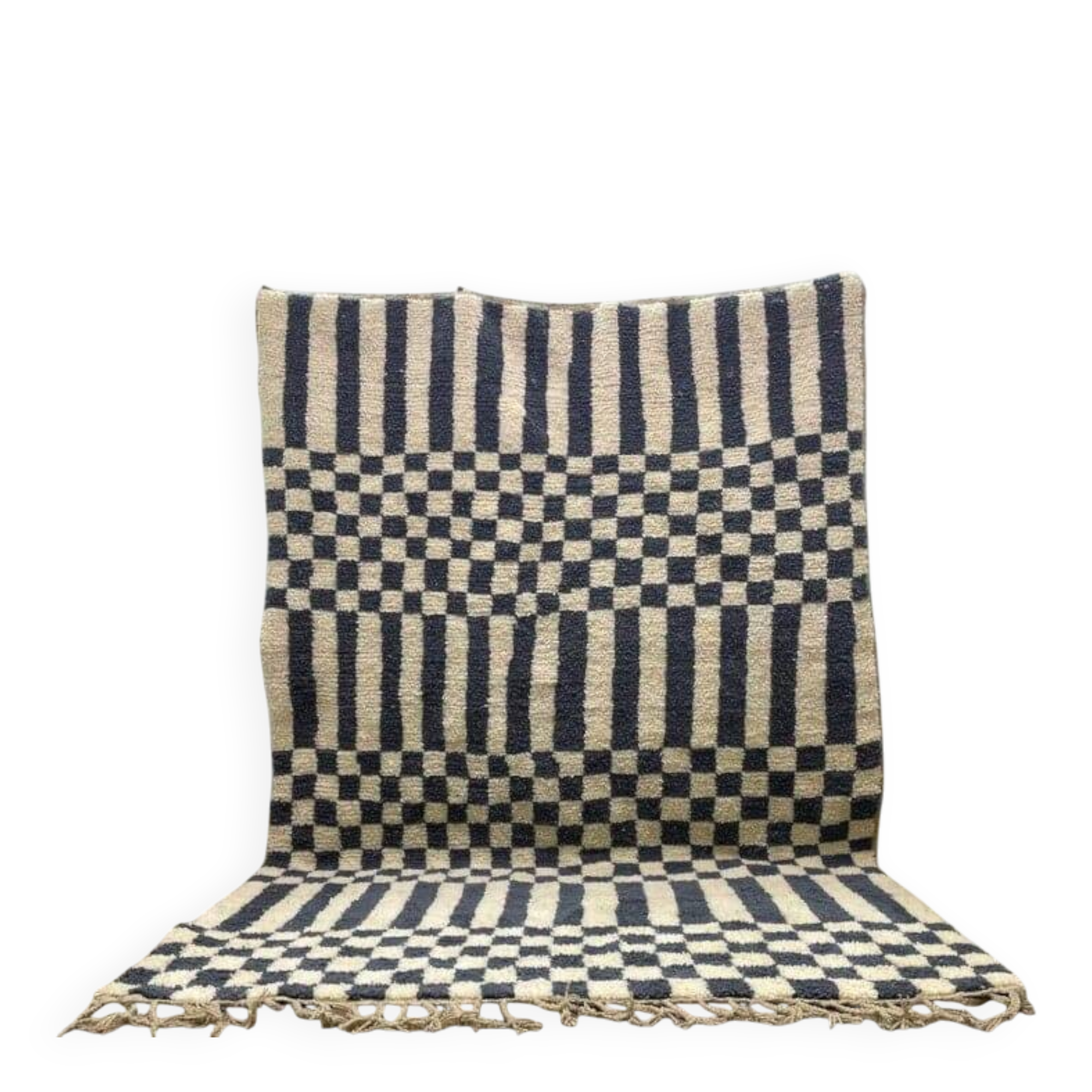 Handmade Moroccan Beni Ourain rug, size 140 x 260 cm.