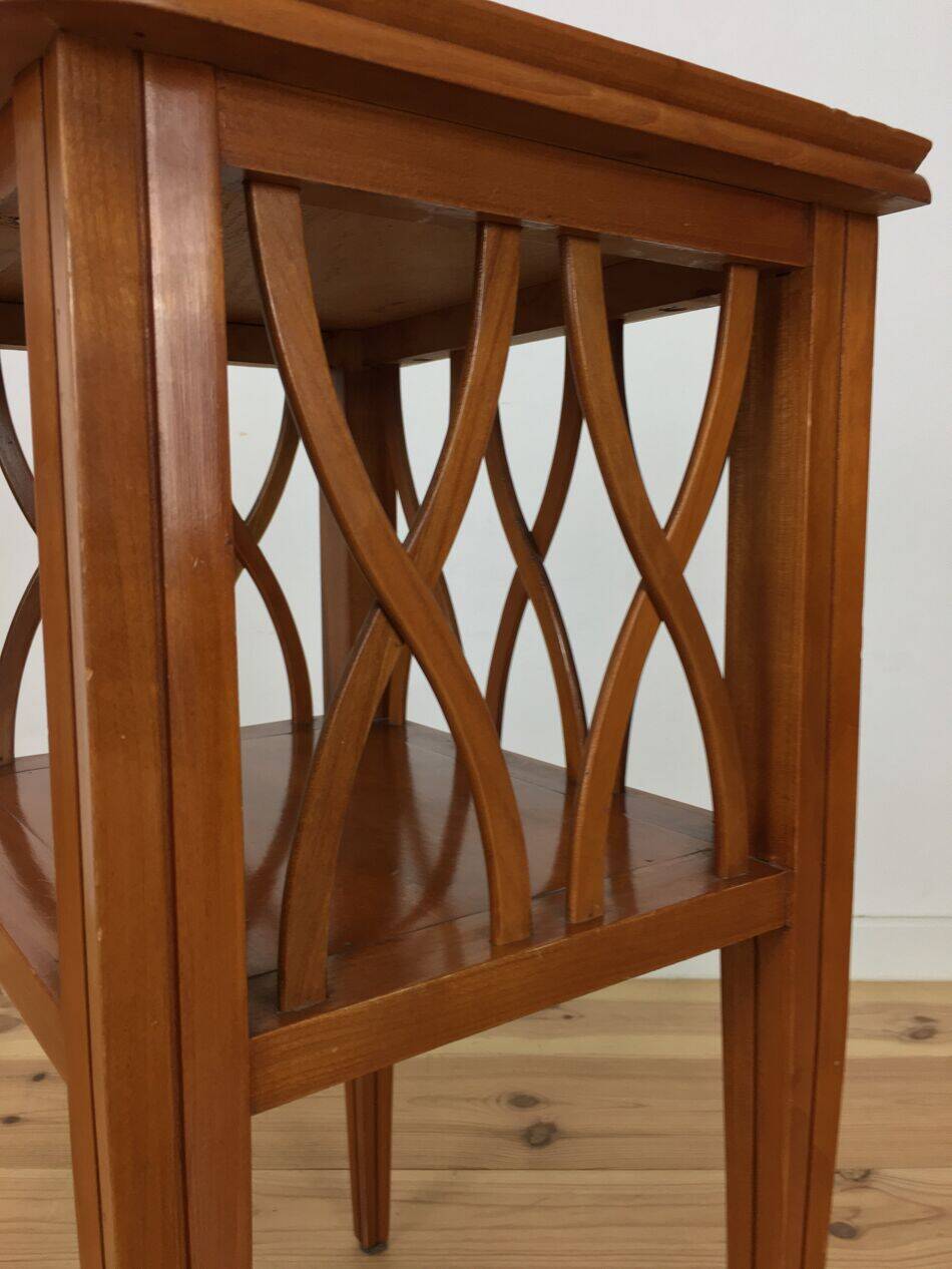 Table de chevet ou d'appoint à croisillons, bois, années 60