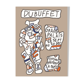 Affiche exposition Jean Dubuffet