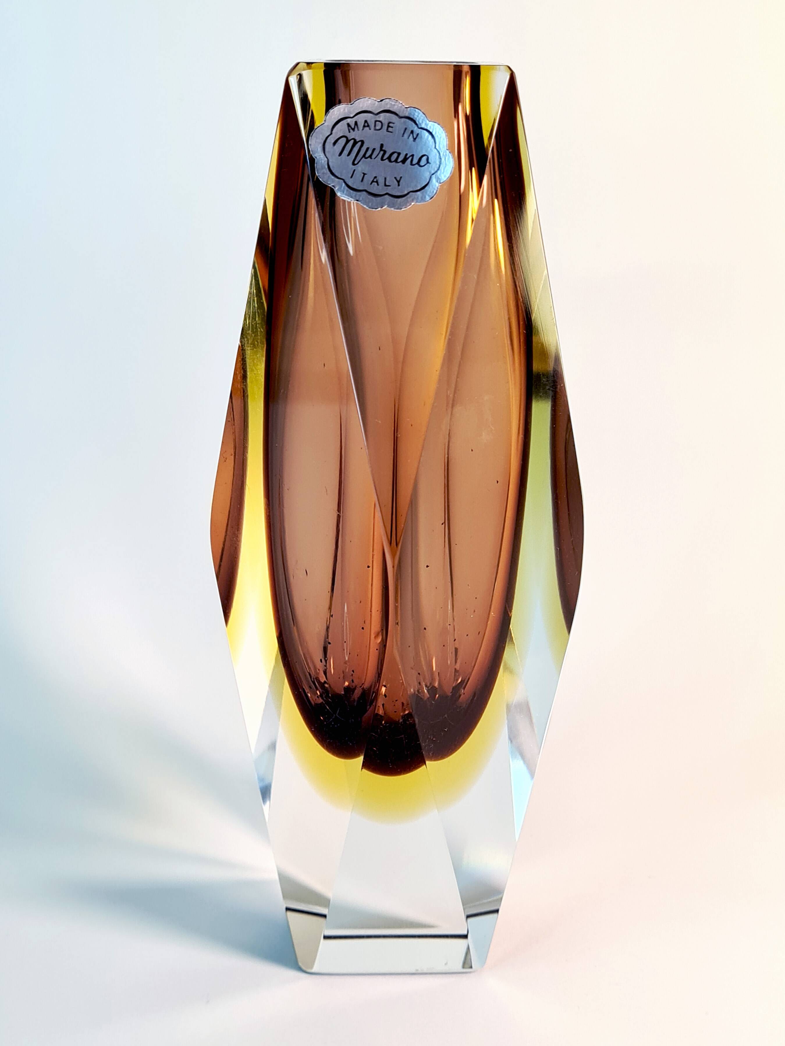 Sommerso Murano Three-Layer Vase – 1970s