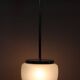 Opaline Glass And Chrome Pendant Light, 1960s