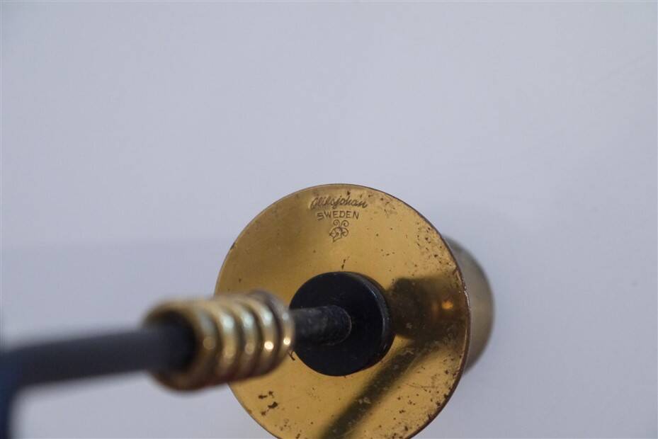 Swedish metal and brass candle holder by Nils Johan 1970