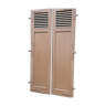 Pair of ancient shutters with wrought iron fittings