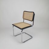 4 tubular frame and cane cantilever dining chairs by Marcel Breuer, Italy, 1970s