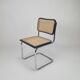 4 tubular frame and cane cantilever dining chairs by Marcel Breuer, Italy, 1970s