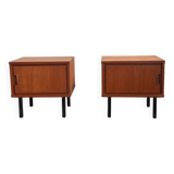 Pair of teak bedside tables, 1970s
