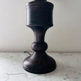 Dark wood table lamp
