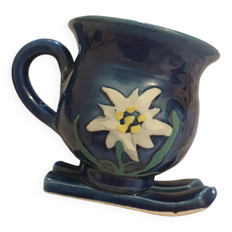 Decorative cups Annecy edelweiss handmade on ski