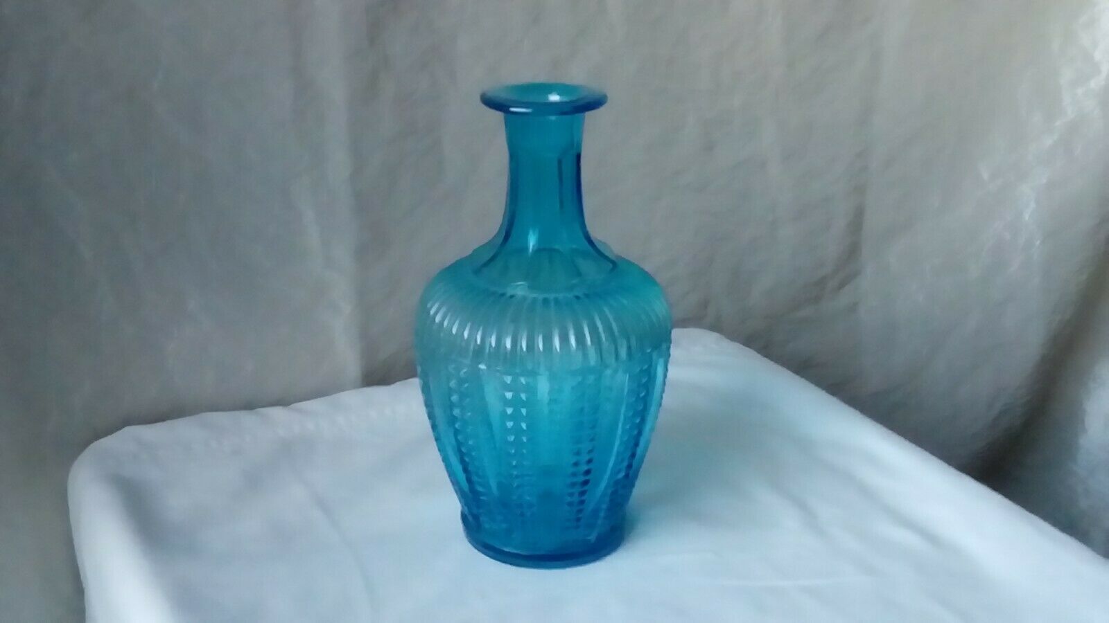 Blue glass decanter