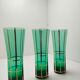 6 Emerald green orangeade glasses