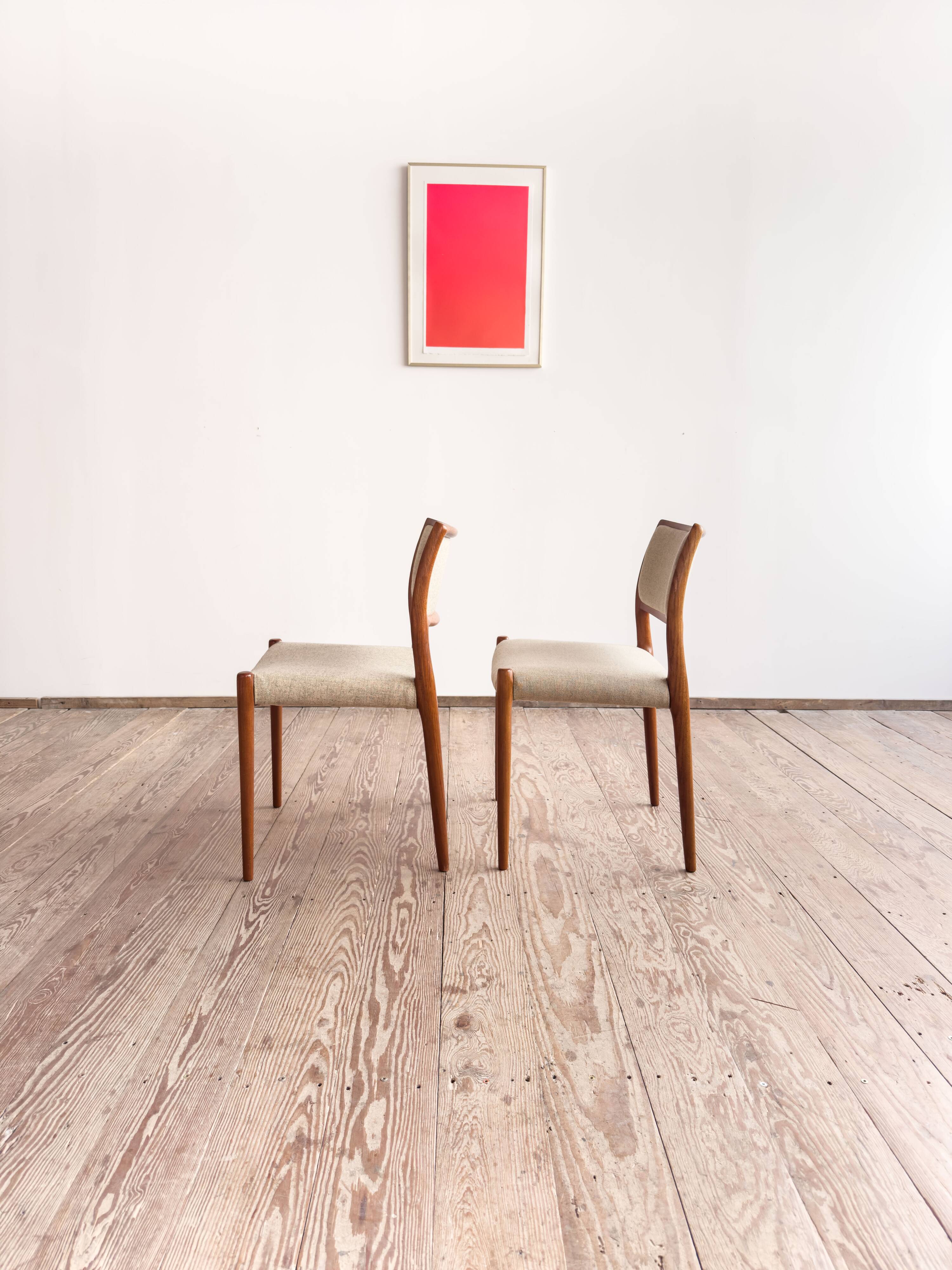 Paire de chaises modèle 80 de Niels O. Møller, Denmark
