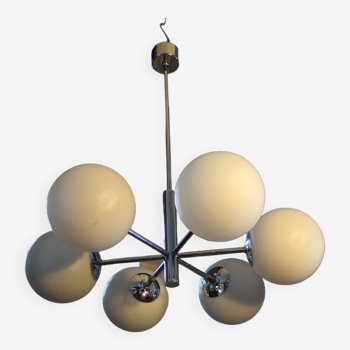 Italian chandelier 6 lights space age