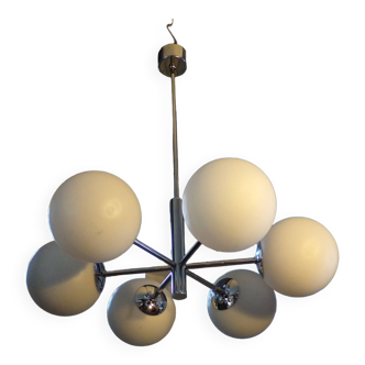 Italian chandelier 6 lights space age