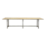 1970s workshop table with metal base