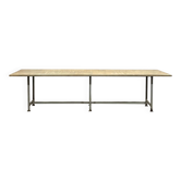 Table d'atelier des années 70 piétement en métal