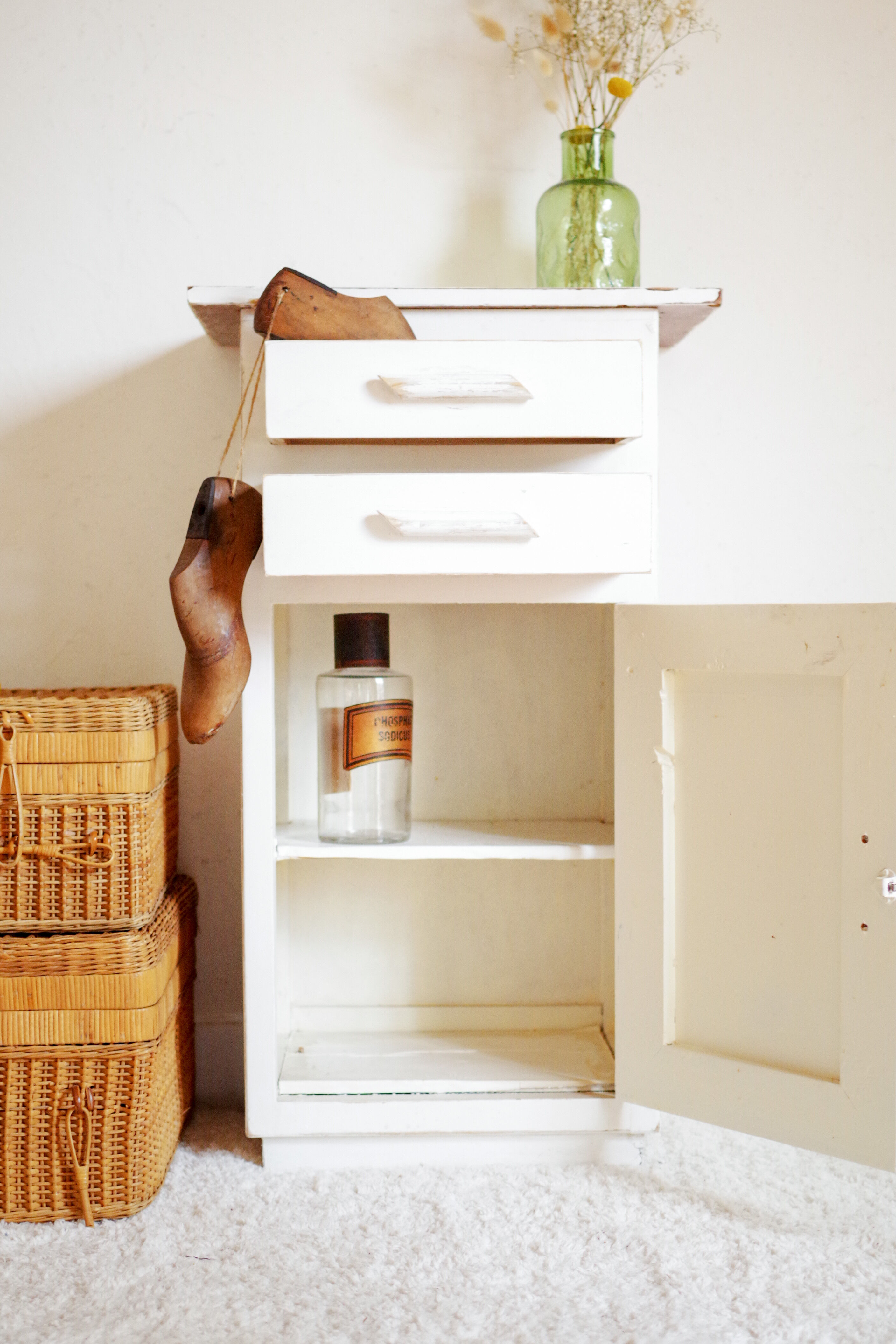 Small antique furniture, wooden clothing