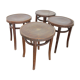 Lot de 4 tabourets bas bistrot